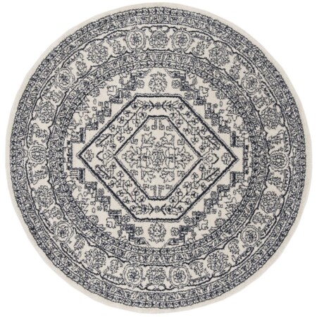 Safavieh Adirondack Power Loomed Round Rug Ivory & Navy - 6 x 6 ft. ADR108R-6R